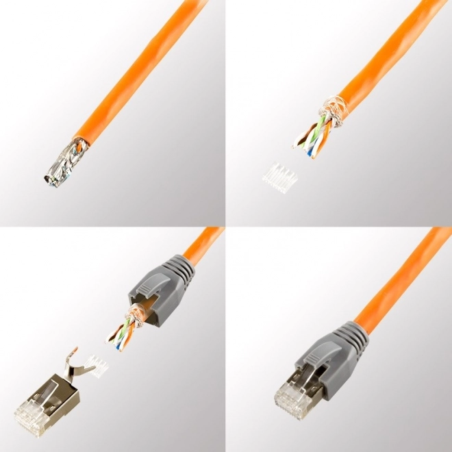 Connettori schermati RJ45 CAT.6, 6A, 7 - 10 pezzi