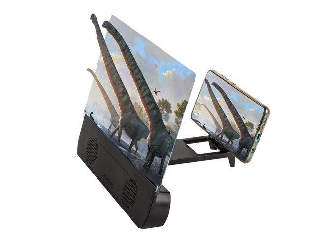 Magnifies screen up to 3x