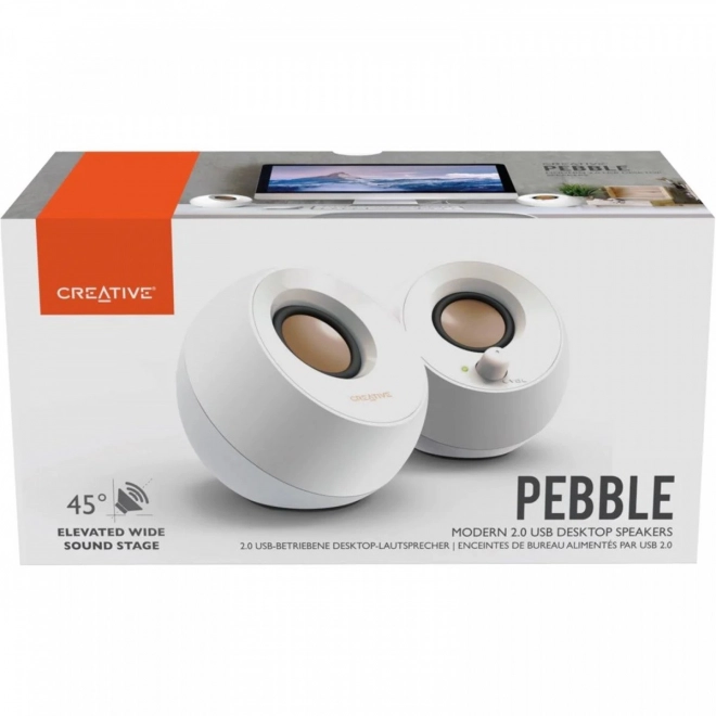 Creative Pebble 2.0 USB Speakers White