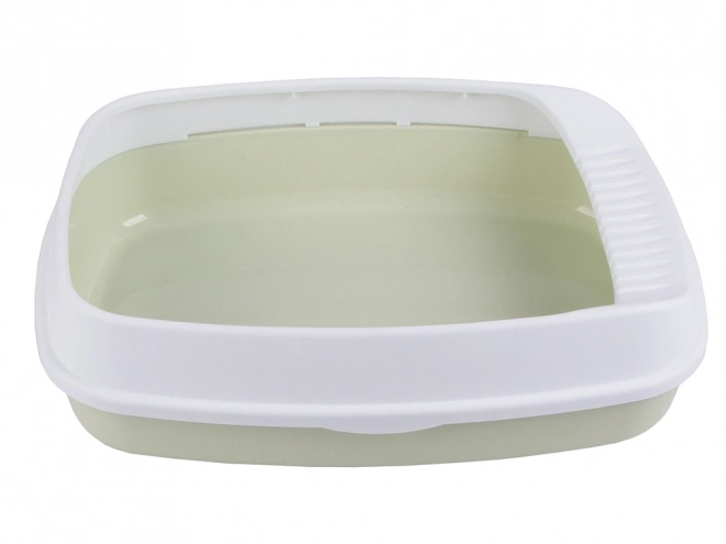 Open Cat Litter Box with Frame + Large Scoop