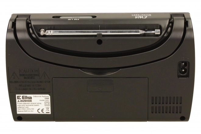 Portable Longwave and FM Radio EWA in Black