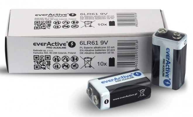 EverActive High-Performance 9V Alkaline Battery Pack