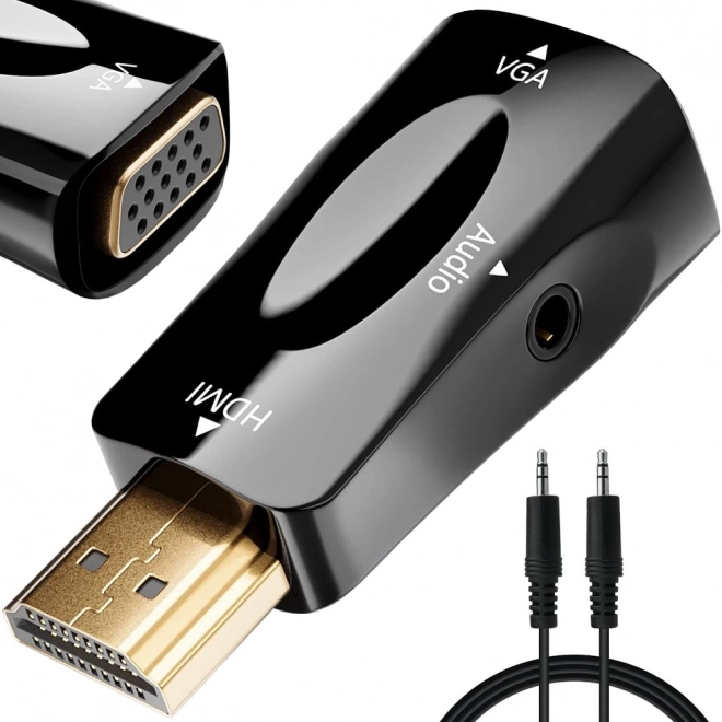 HDMI to VGA Adapter with Audio and Mini Jack