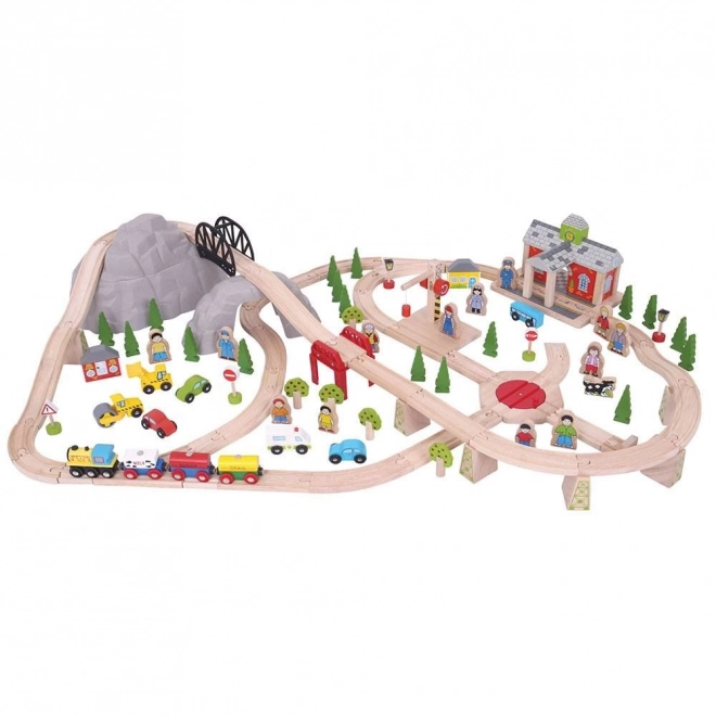 Bigjigs Rail Wooden Railway Mountain Road 112 Pieces