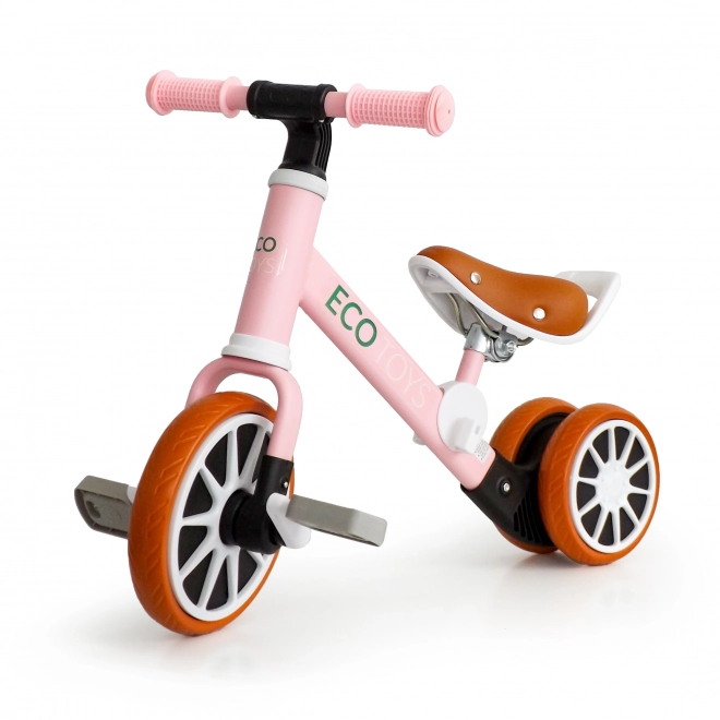 Pink Balance Bike Tricycle 2-in-1 by Ecotoys