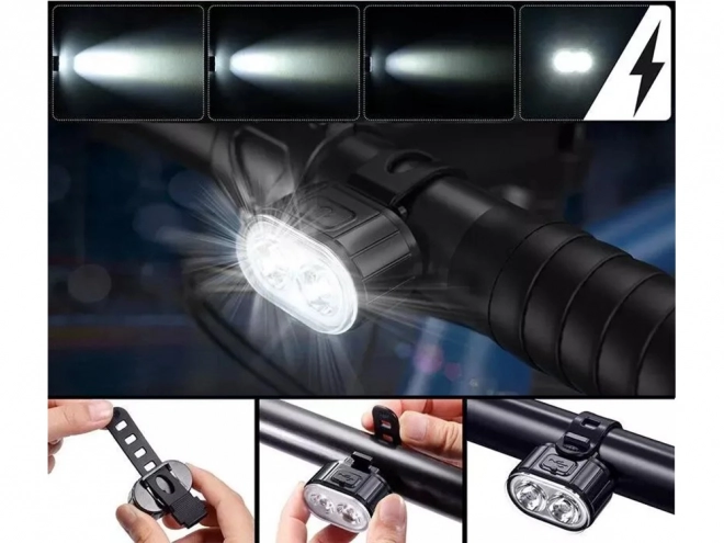 Wiederaufladbare LED-Fahrradlichter mit USB