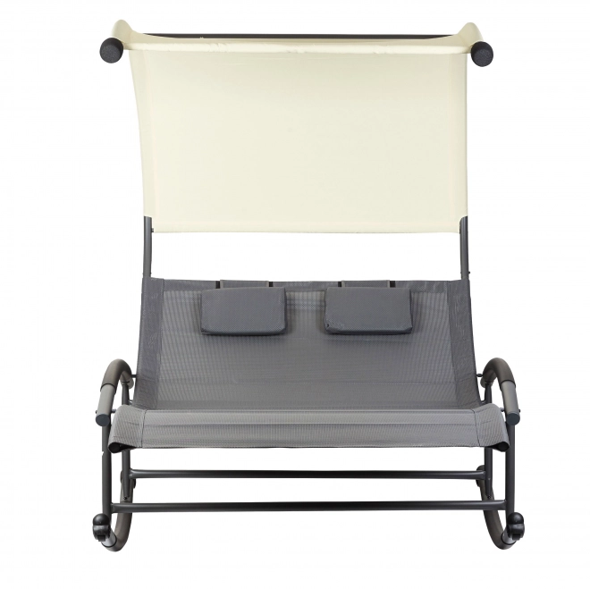Garden Lounger with Canopy and Swing