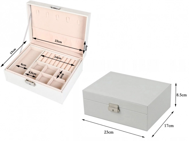 Elegante cofanetto organizer per gioielli con chiave