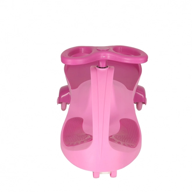 Bicicletta rosa per bambini con ruote LED luminose
