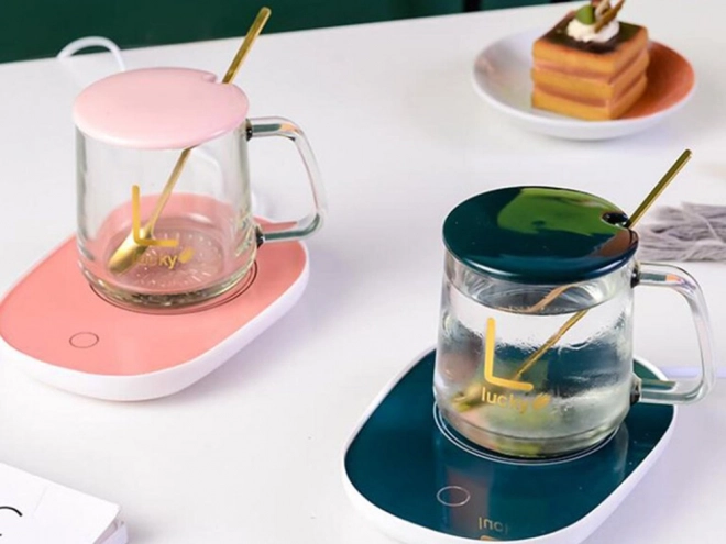 Scaldatazza elettrico per caffè e tè 16W, pannello LED impermeabile