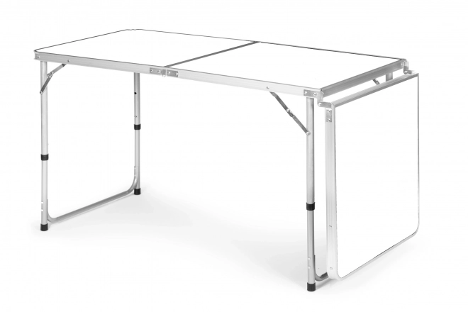 Tourist table folding camping table white top 180 x 60 cm