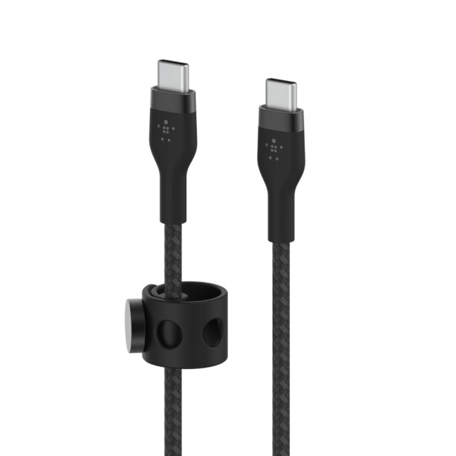 BoostCharge Silicone Braided USB-C Cable 2m Black
