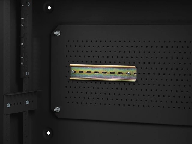 Wall-mounted rack cabinet 19 inch 4U+3U 540x200 low-profile black