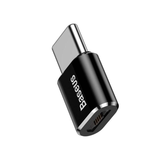 Micro USB to USB Type C Adapter Black