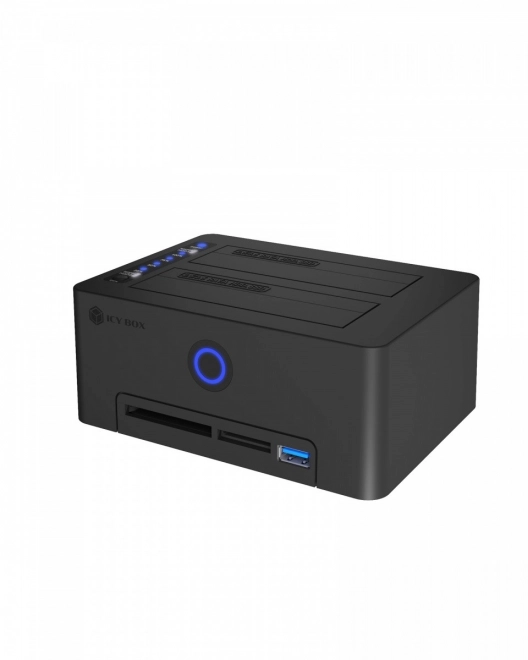 Card reader with dual docking station for SSD/HDD