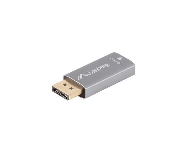 Silver 4K DisplayPort to HDMI Adapter