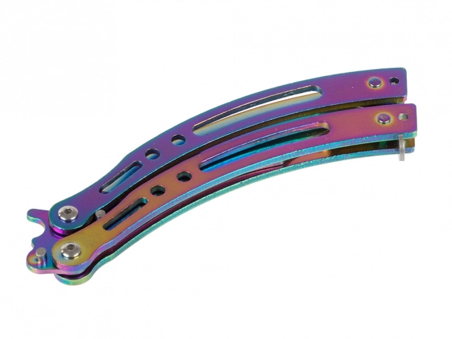 Butterfly Knife with Iridescent Finish