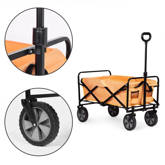 Folding transport cart MultiGarden 47x105 cm, orange