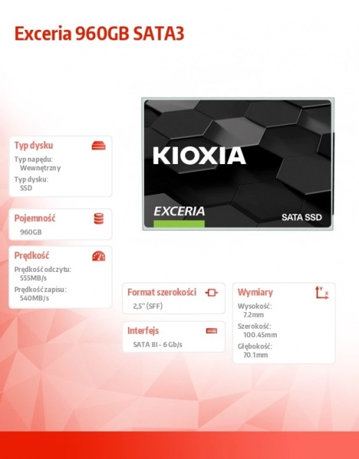 Exceria 960GB SSD with SATA Connectivity