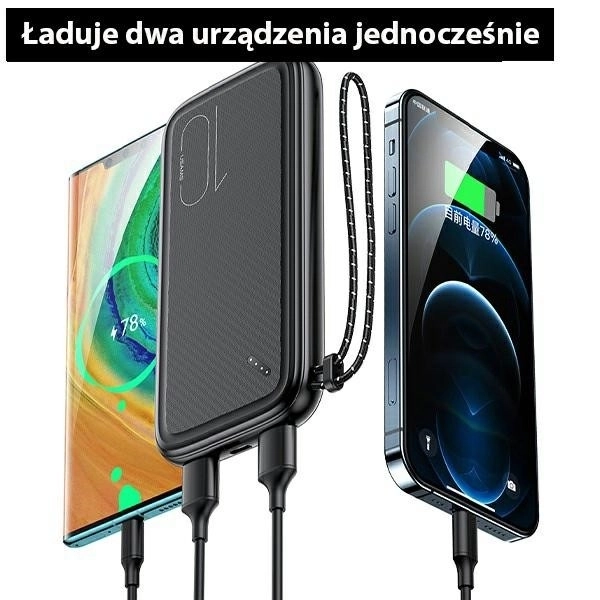 Green Powerbank Usams 10000mAh 2xUSB
