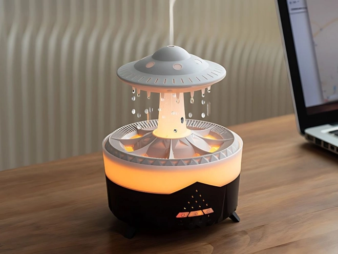 UFO-Shaped Air Humidifier and Aroma Diffuser with LED Lamp