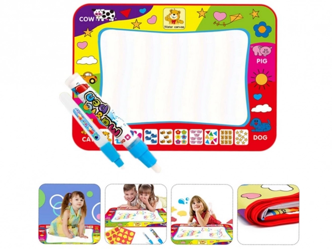 Large Educational Water Painting Mat with Letters and Numbers