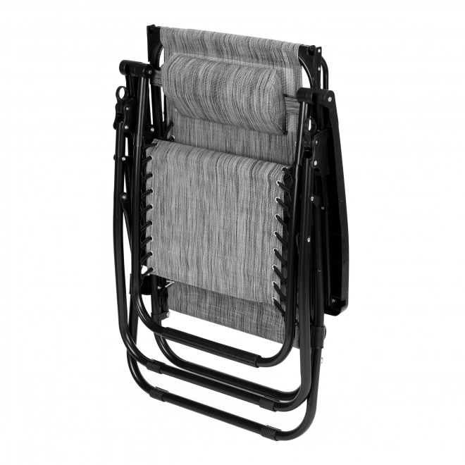 Foldable Adjustable Garden / Beach Chair with Sunshade Gray