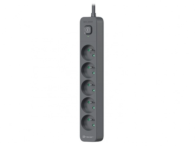 Surge Protection Power Strip Tracer Power Line+ 3m Graphite