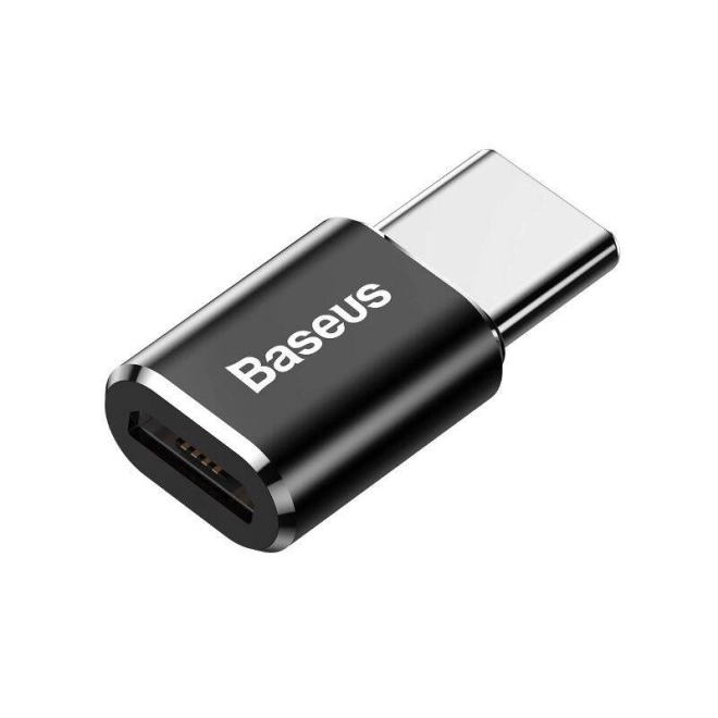 Micro USB to USB Type C Adapter Black