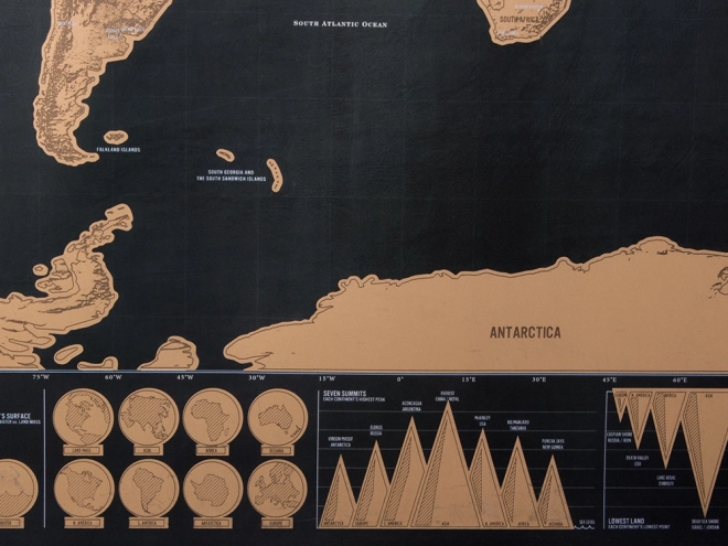 World Scratch Map for Travelers