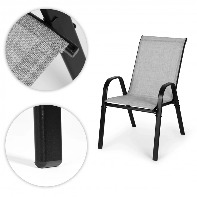 Set of 4 Light Gray Garden Chairs MultiGarden