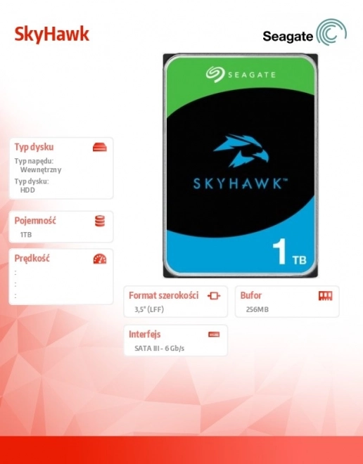 Hard Disk 3.5 Inch SkyHawk 1TB