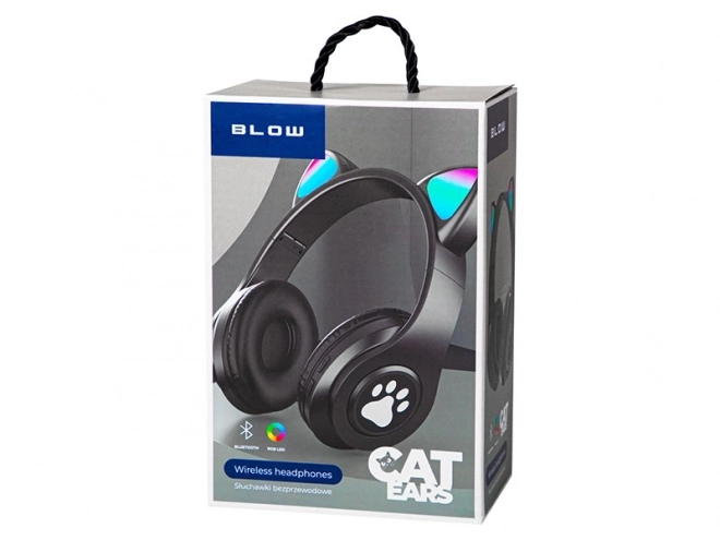 Bluetooth 5.0 LED wireless headphone for kids – Black