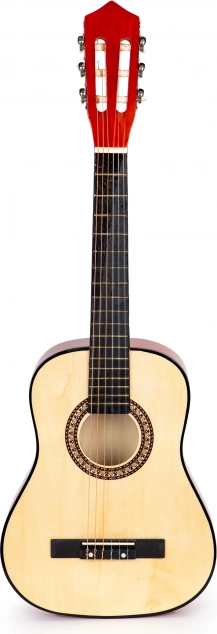 Chitarra grande in legno per bambini 6 corde ECOTOYS – marrone