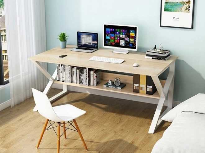 Computer Desk with Shelf 100x60 cm