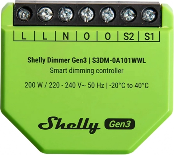 Shelly Dimmer Gen3 lysdæmper