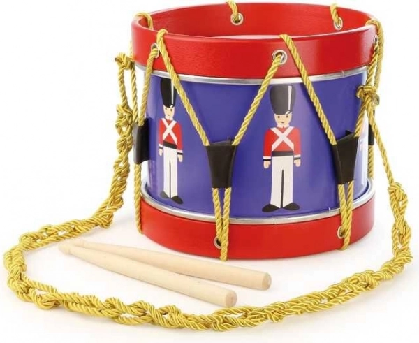 Stylish drum with soldier motif