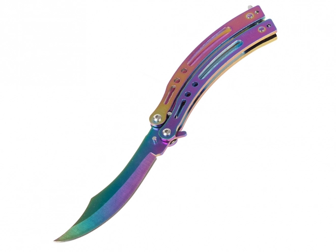 Butterfly Knife with Iridescent Finish