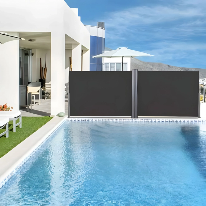 Double-sided Awning 300x300x180 cm Sunshade for Privacy Anthracite MultiGarden