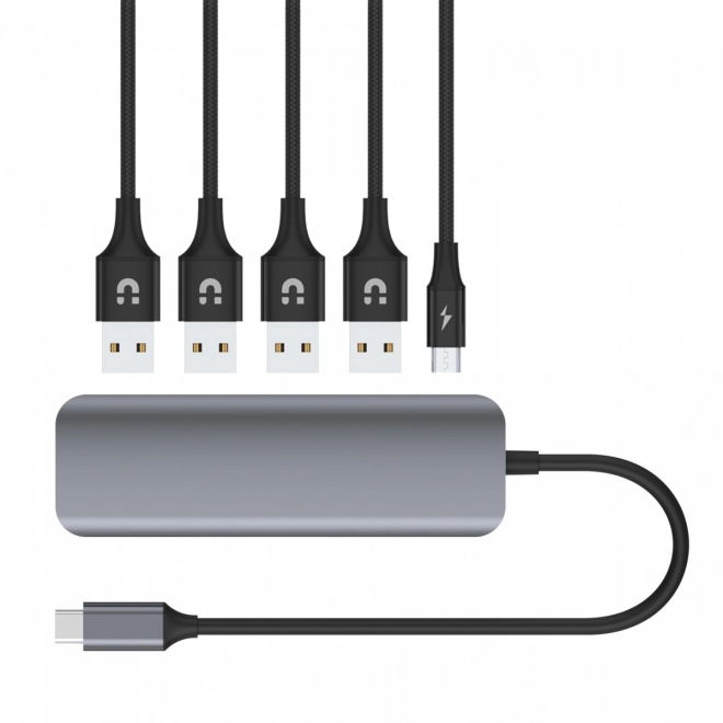 USB razdelilec 4x USB 3.1 Gen1 mikroUSB napajanje