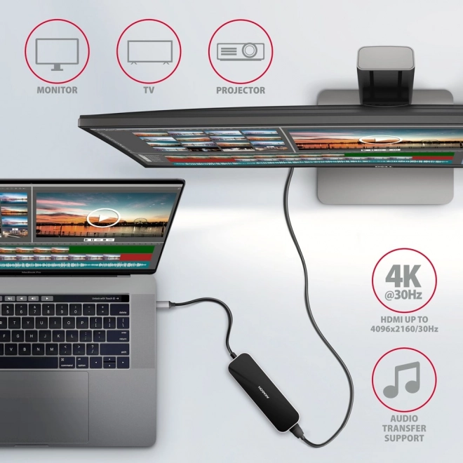 Multipurpose USB-C Hub with 4 USB-A Ports and HDMI