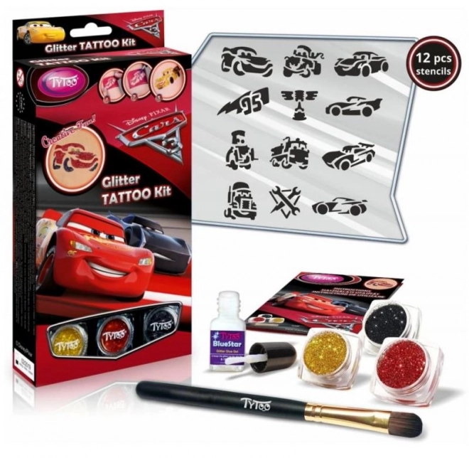 Glitter Tattoo Set - Cars