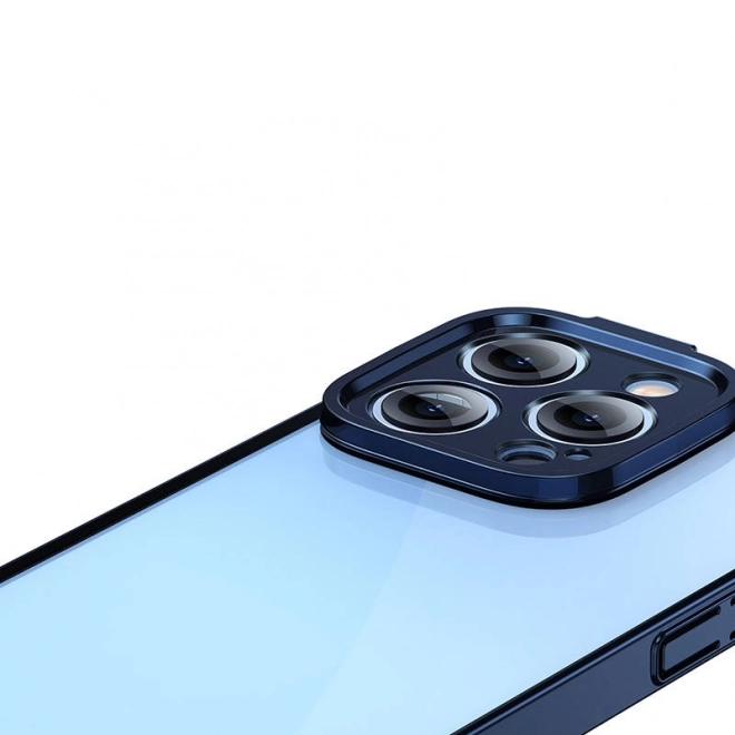 Transparente Schutzhülle und Panzerglas für iPhone 14 Pro Max - Blau