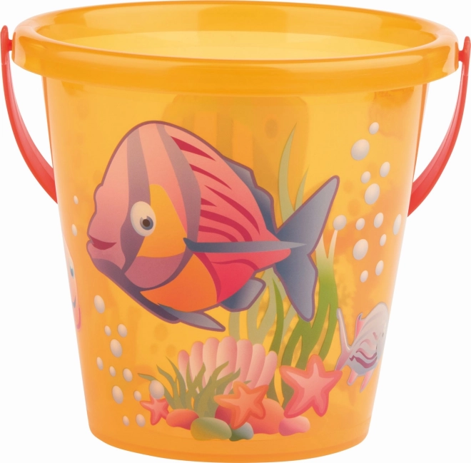 Androni Transparent Fish Bucket Diameter 13 cm – Orange