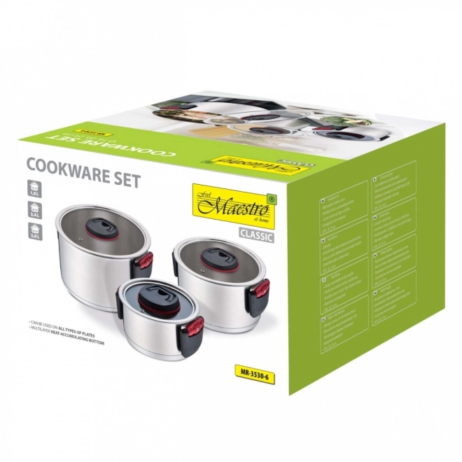 Maestro Cookware Set with Foldable Handles