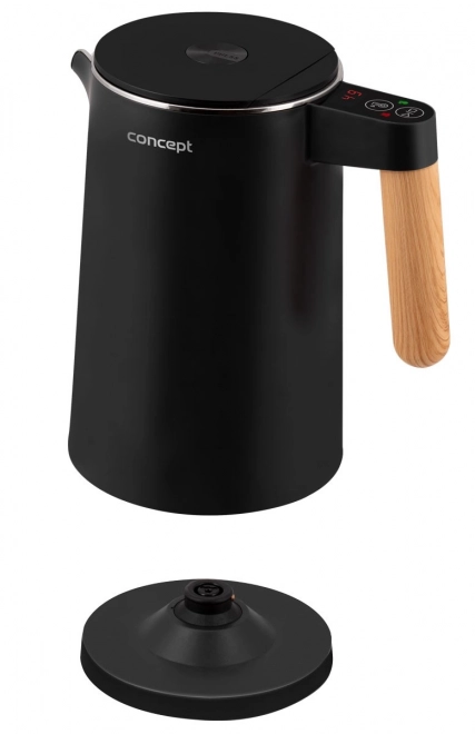 Bollitore elettrico doppia parete 1,5L nero