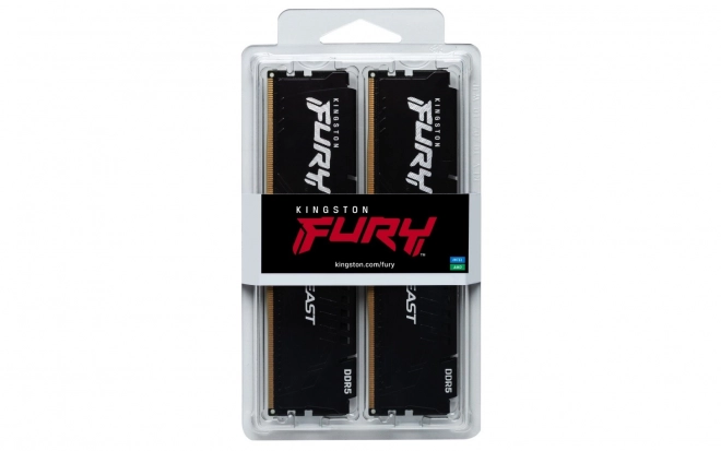Kingston Fury Beast DDR5 Memory 32GB (2x16GB) 6400 MHz CL32 Black