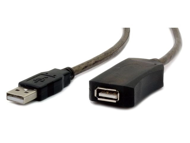 Active USB 2.0 Extension Cable AM-AF 10m Black
