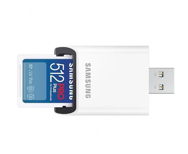 Samsung Pro Plus SD Card 512GB with Reader
