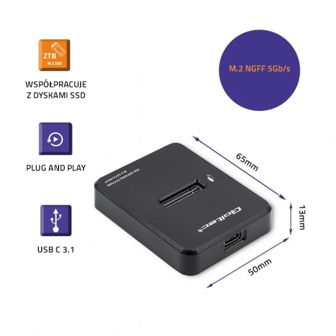 Qoltec SSD M.2 Docking Station USB 3.1